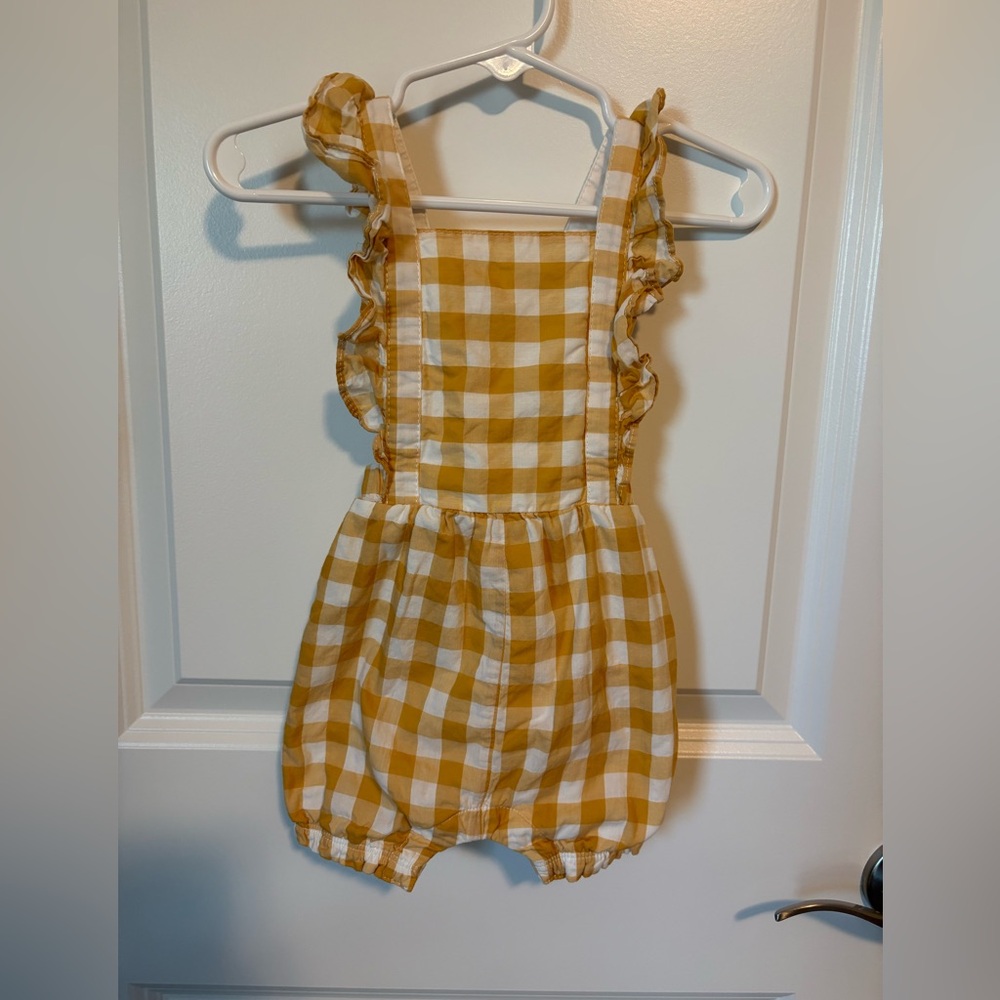Carter's Yellow Checkered Romper